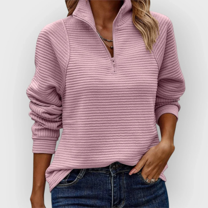 Hazel – Women’s Elegant Half-Zip Jumper