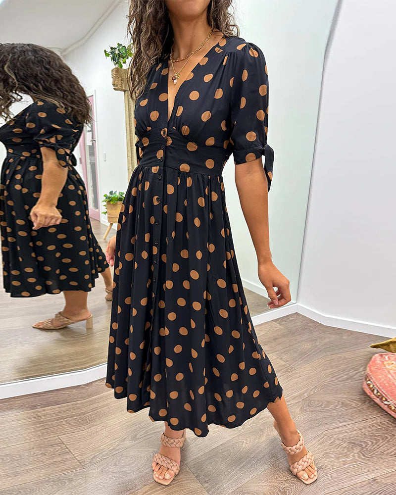 Monique – Women’s Lightweight Polka Dot Dress