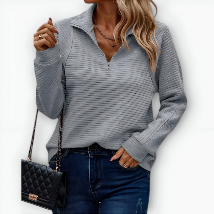 Hazel – Women’s Elegant Half-Zip Jumper