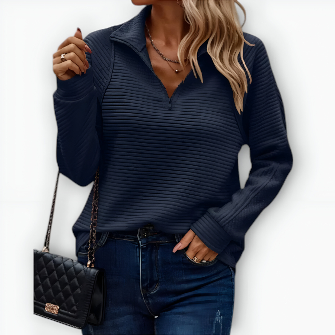 Hazel – Women’s Elegant Half-Zip Jumper