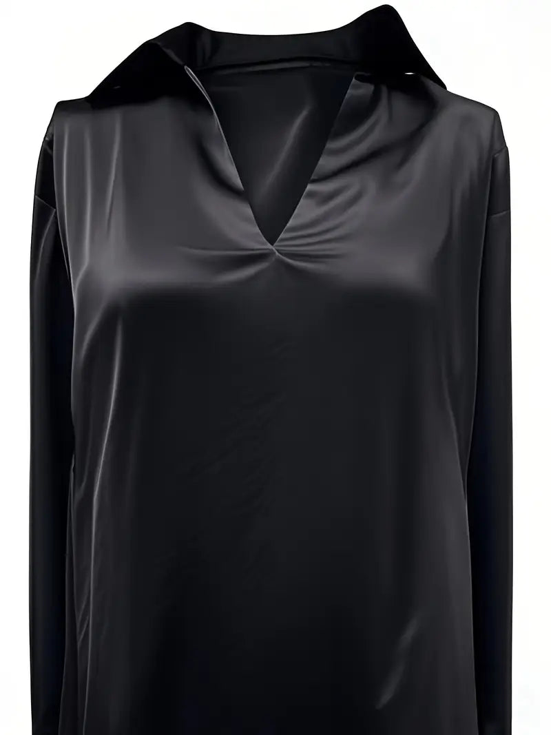 Rhiley – Satin Women’s V-Neck Blouse