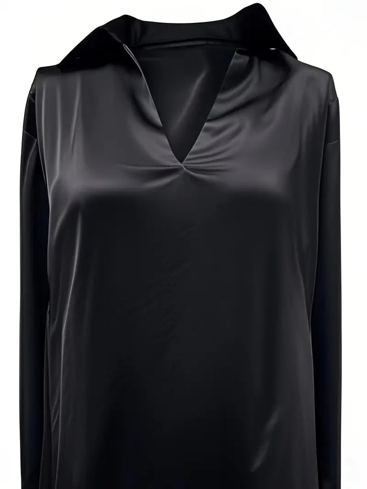 Rhiley – Satin Women’s V-Neck Blouse