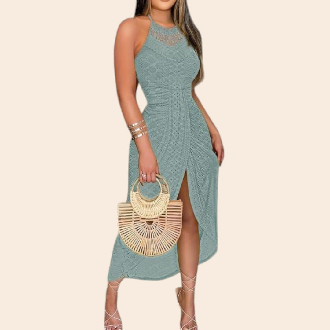 Marian – Breezy Women’s Halter Ruched Dress
