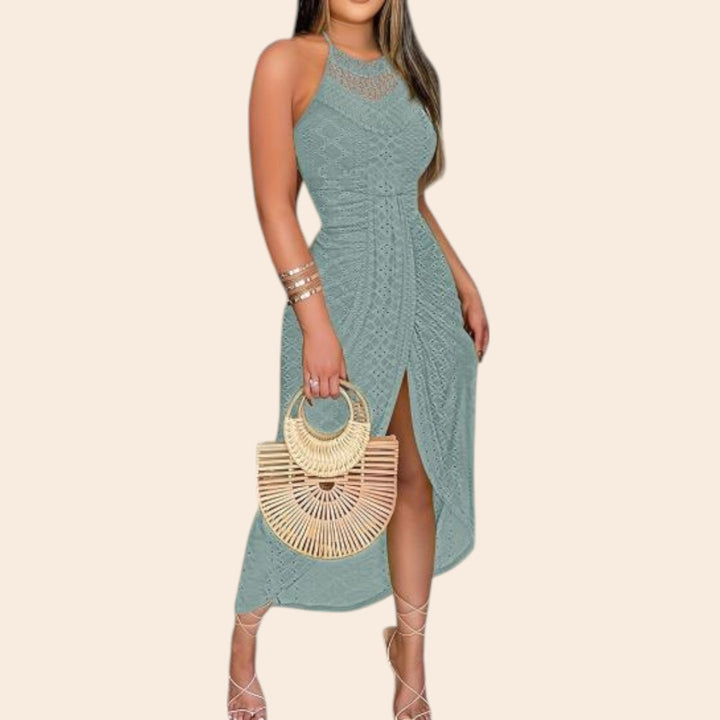 Marian – Breezy Women’s Halter Ruched Dress