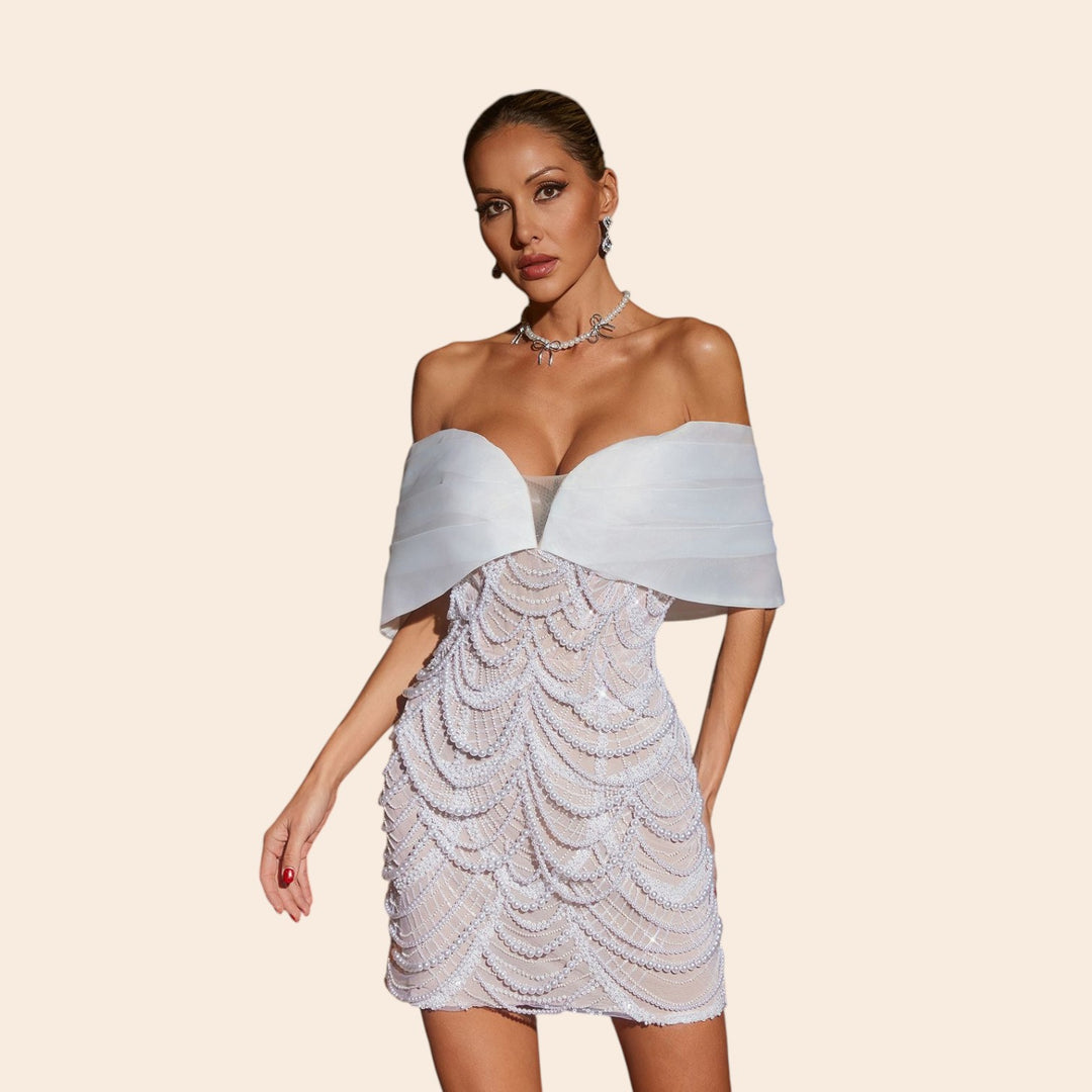 Lexie – Pearl-Embellished Women’s Dress
