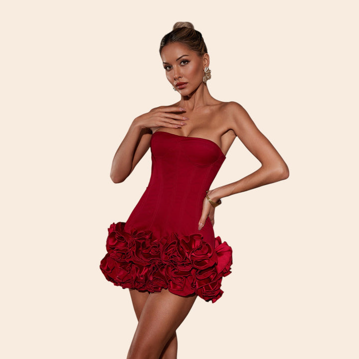 Anabella – Women’s Red Roses Dress