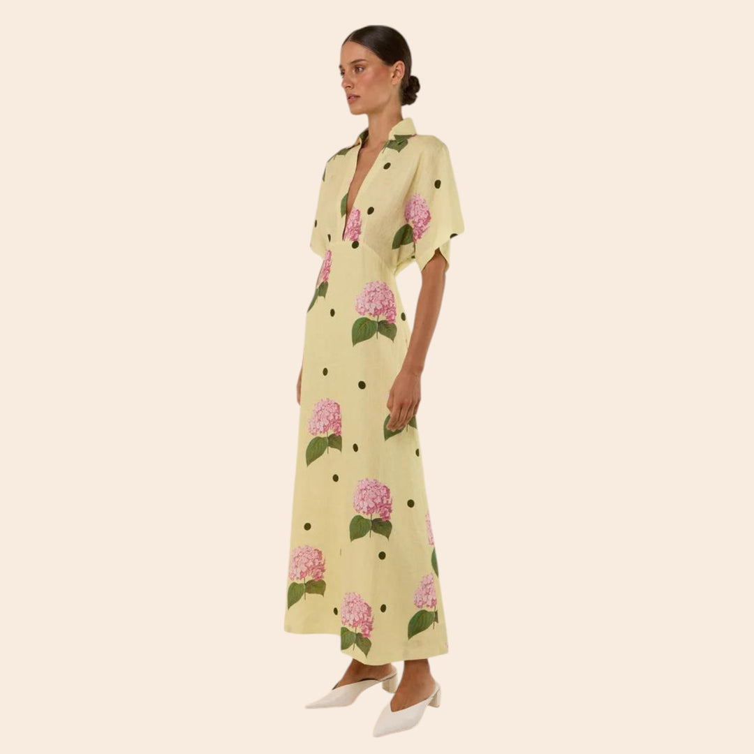 Lisa – Women’s Polka Dot A-Line Statement Dress