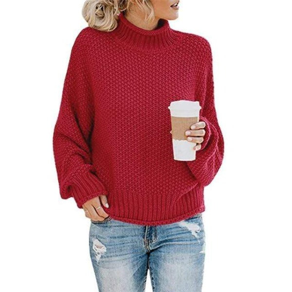 Lucinda – Women’s Relaxed Knit Turtleneck Jumper