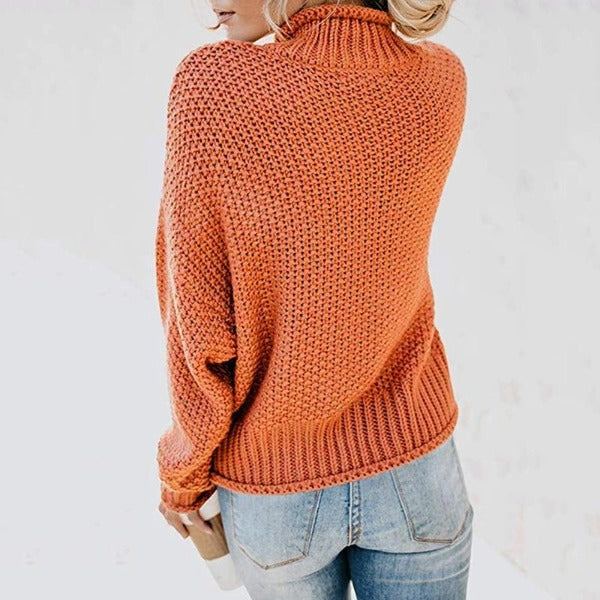 Lucinda – Women’s Relaxed Knit Turtleneck Jumper