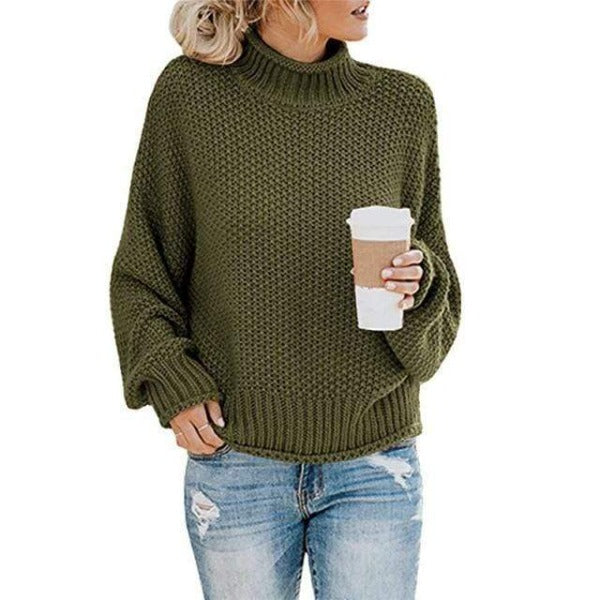 Lucinda – Women’s Relaxed Knit Turtleneck Jumper