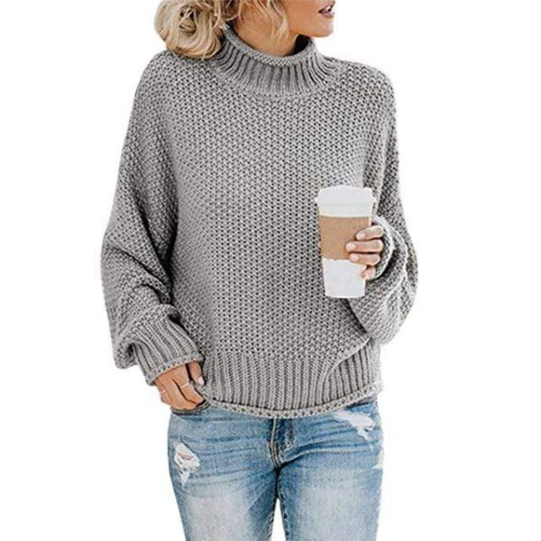 Lucinda – Women’s Relaxed Knit Turtleneck Jumper