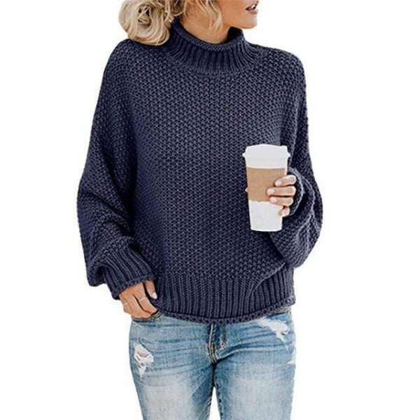 Lucinda – Women’s Relaxed Knit Turtleneck Jumper