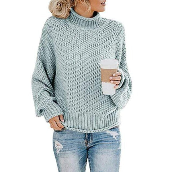 Lucinda – Women’s Relaxed Knit Turtleneck Jumper