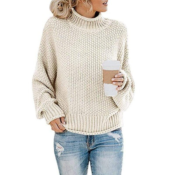 Lucinda – Women’s Relaxed Knit Turtleneck Jumper