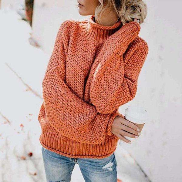 Lucinda – Women’s Relaxed Knit Turtleneck Jumper