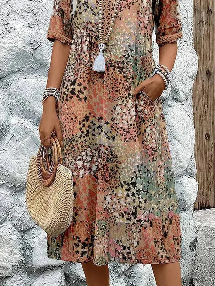 Bada – Elegant Vibrant Women’s Midi Dress