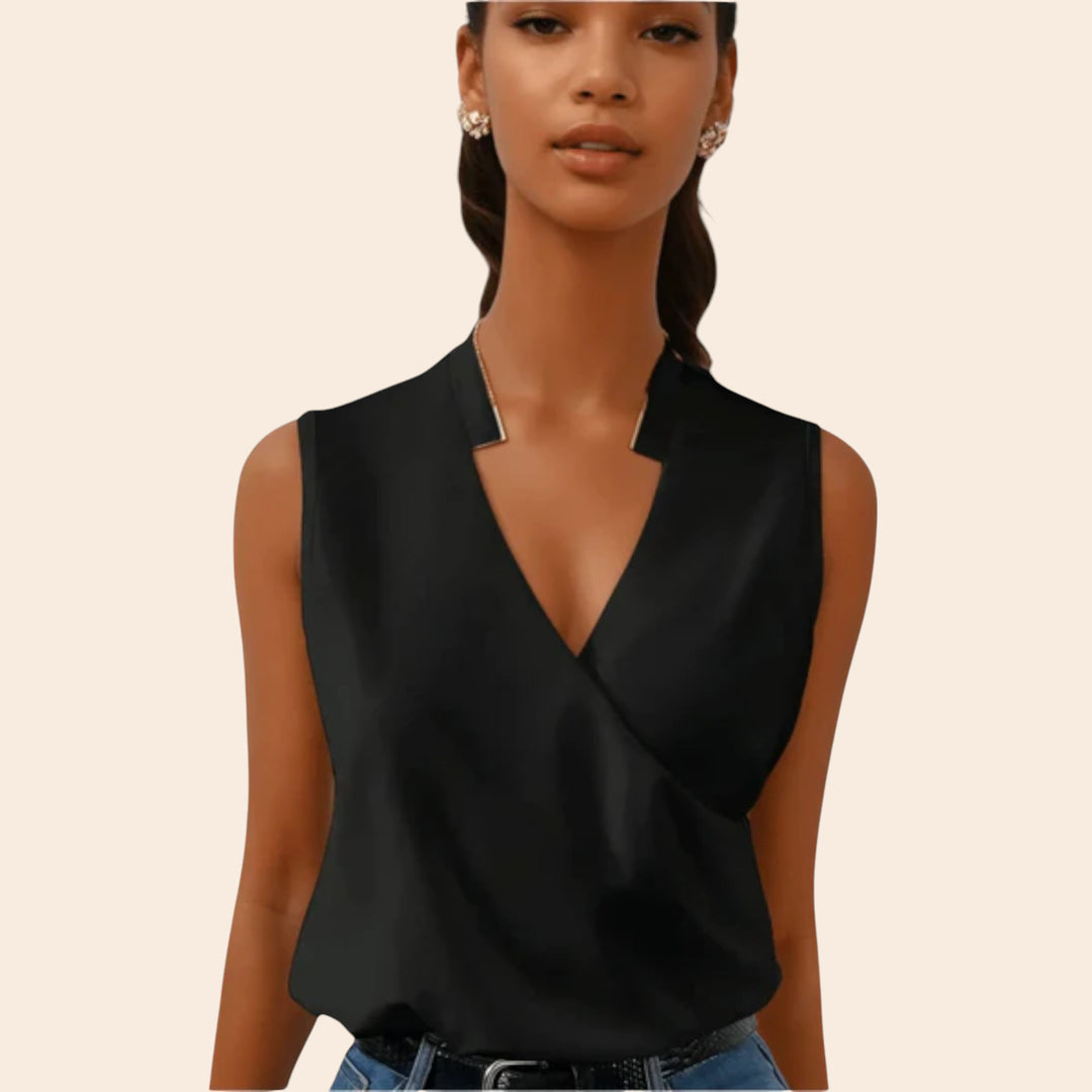 Abby | Elegant Cross V-neck Tank Top for Women
