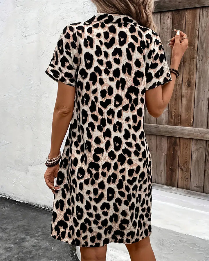 Zyra – Women’s Leopard Print Midi Dress