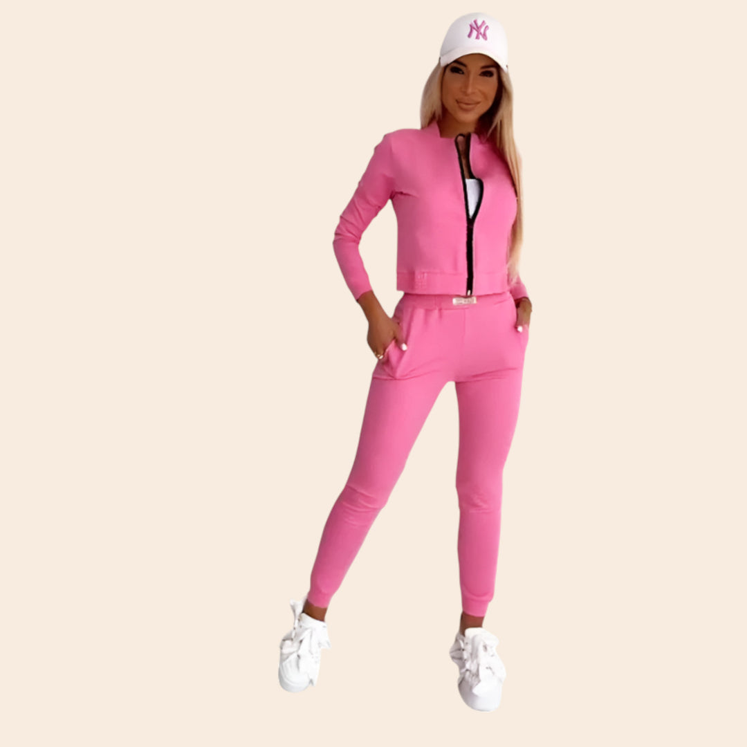 Alessia – 3-Piece Women’s Zip-Up Tracksuit Set