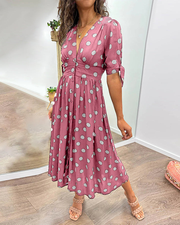 Monique – Women’s Lightweight Polka Dot Dress