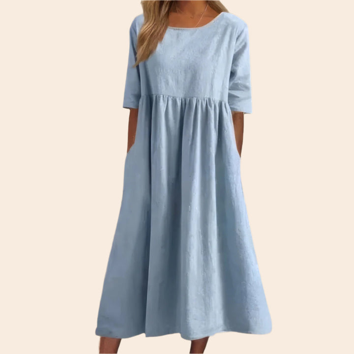 Clara – Flowy Cotton Women’s Day Dress