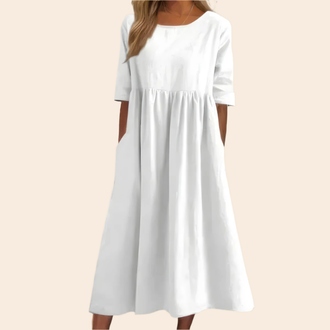 Clara – Flowy Cotton Women’s Day Dress