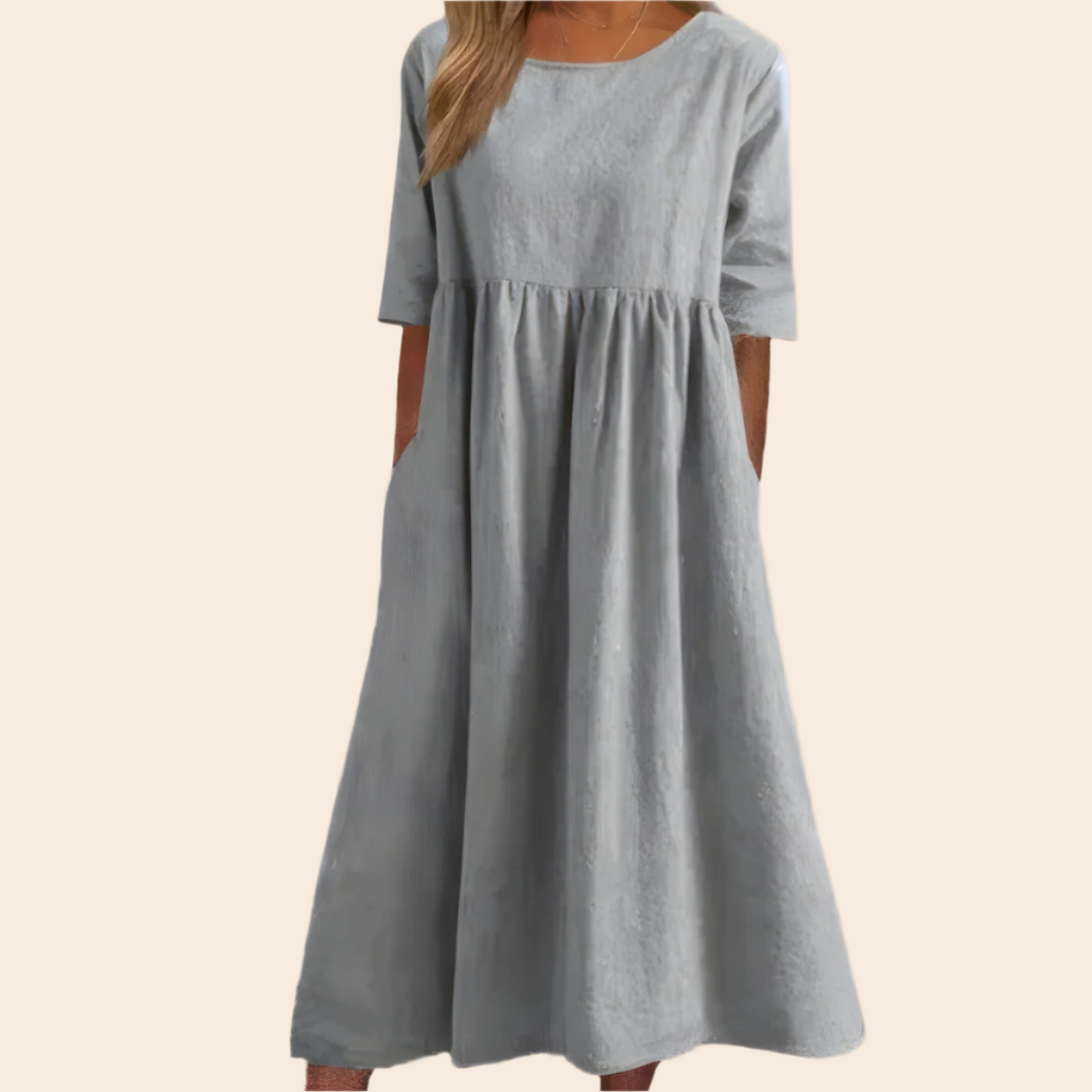 Clara – Flowy Cotton Women’s Day Dress