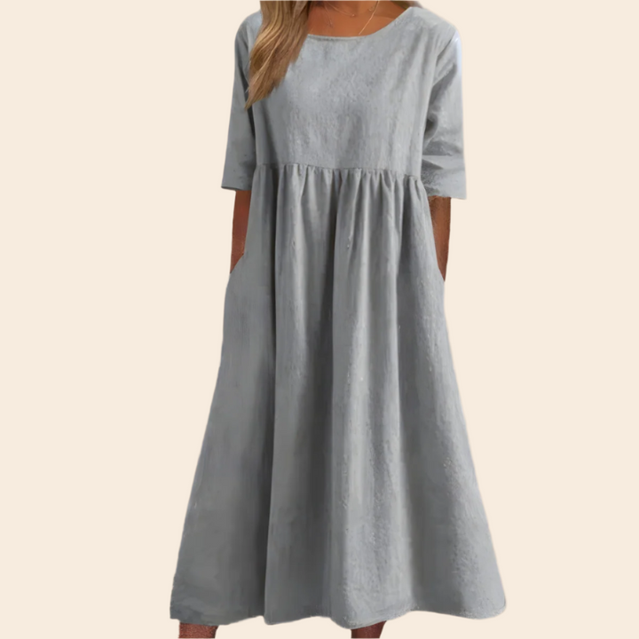 Clara – Flowy Cotton Women’s Day Dress