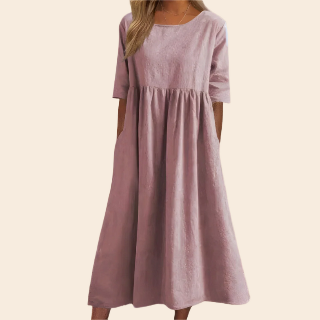 Clara – Flowy Cotton Women’s Day Dress