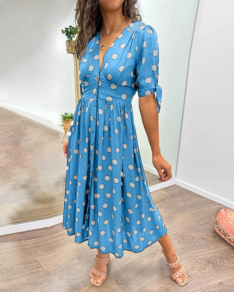 Monique – Women’s Lightweight Polka Dot Dress