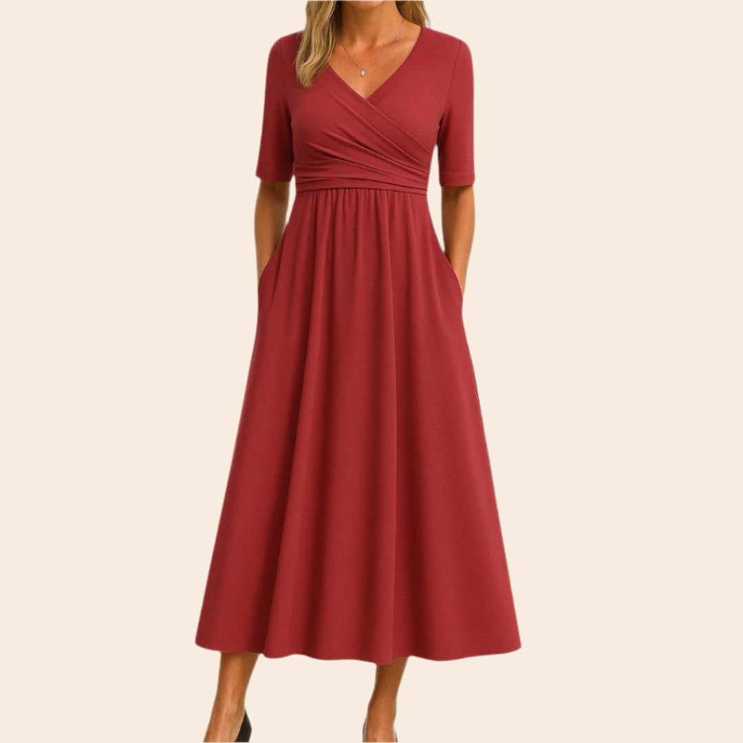 Cassandra – Flowy Women’s Midi A-Line Dress