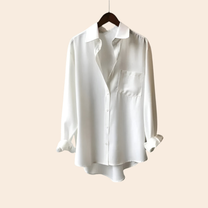 Celeste – Elegant Chiffon Long Sleeve Blouse for Women