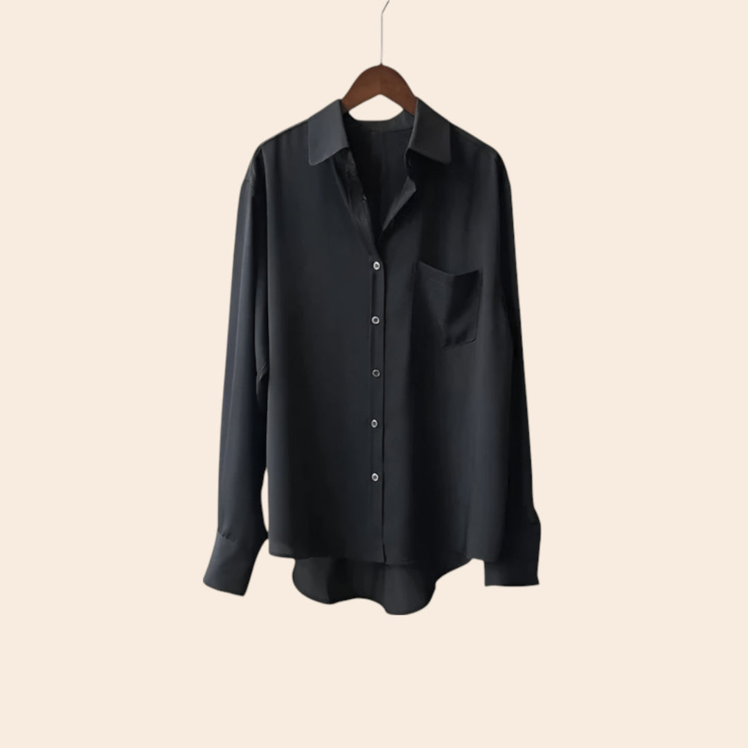 Celeste – Elegant Chiffon Long Sleeve Blouse for Women
