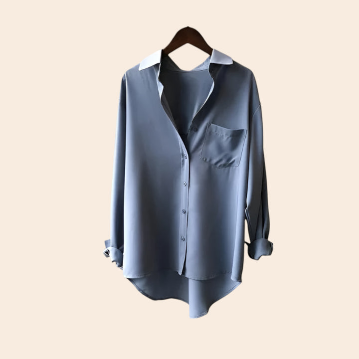 Celeste – Elegant Chiffon Long Sleeve Blouse for Women