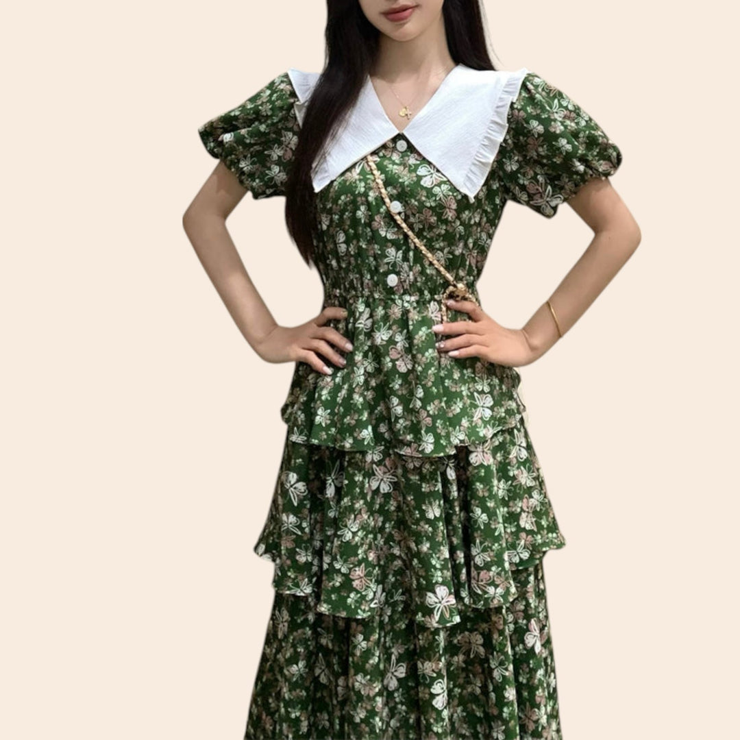 Madeleine – Romantic Fit Women’s Floral Collar Dress