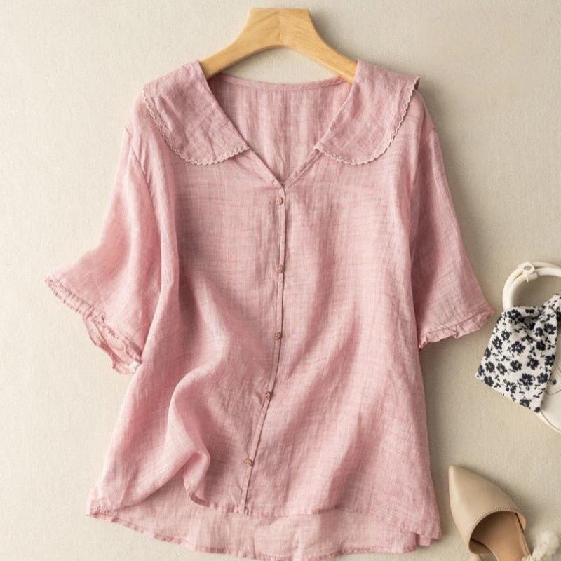 Samantha – Lightweight Linen Women’s Summer Blouse