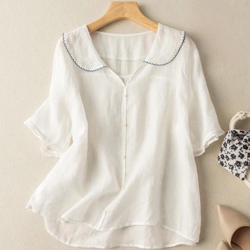Samantha – Lightweight Linen Women’s Summer Blouse