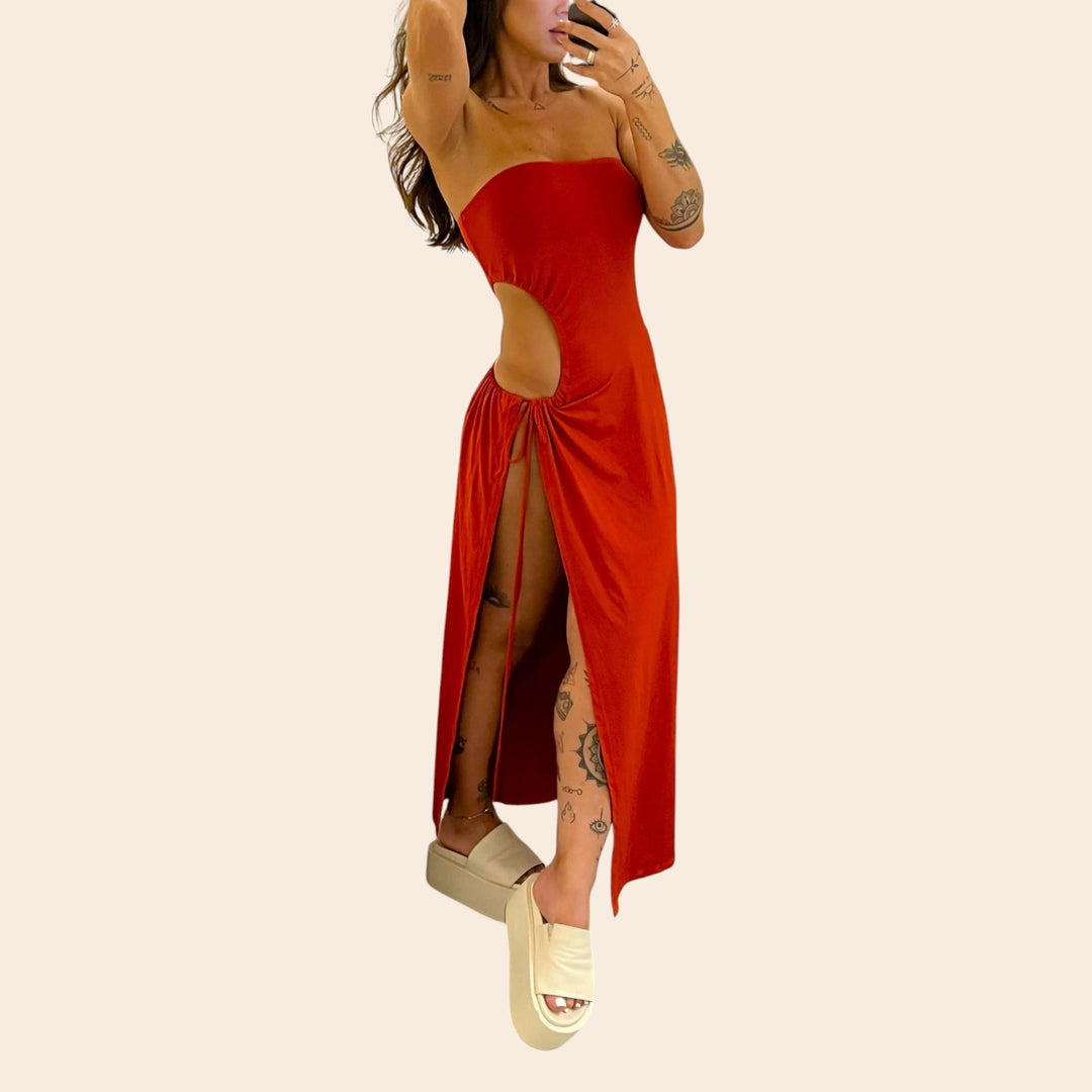Marnie – Side-Cut Women’s Strapless Evening Dress