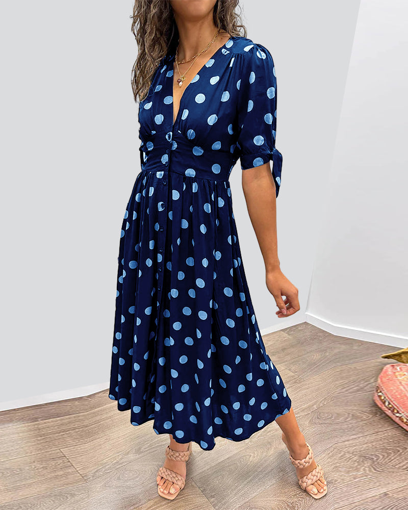 Monique – Women’s Lightweight Polka Dot Dress