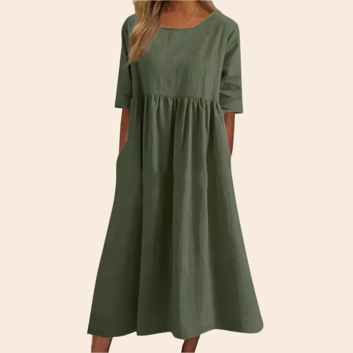Clara – Flowy Cotton Women’s Day Dress