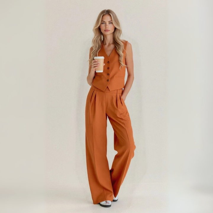 Alessia – Women’s Linen Two-Piece Set