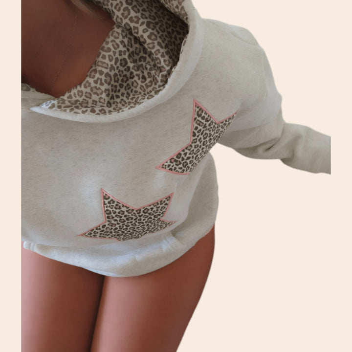 Ruby – Leopard Star Luxe Women’s Hoodie