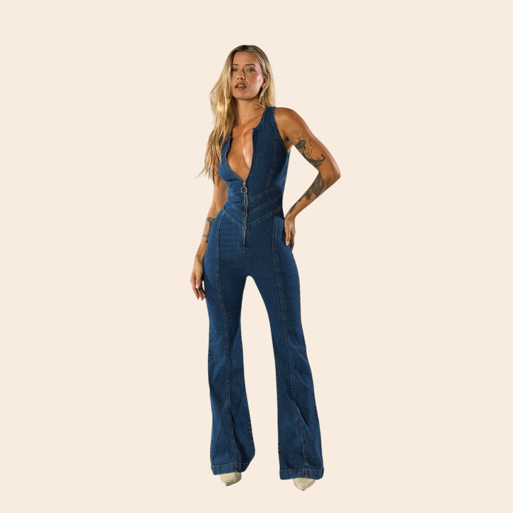 Linda – Women’s Denim Jumpsuit with Modern Fit