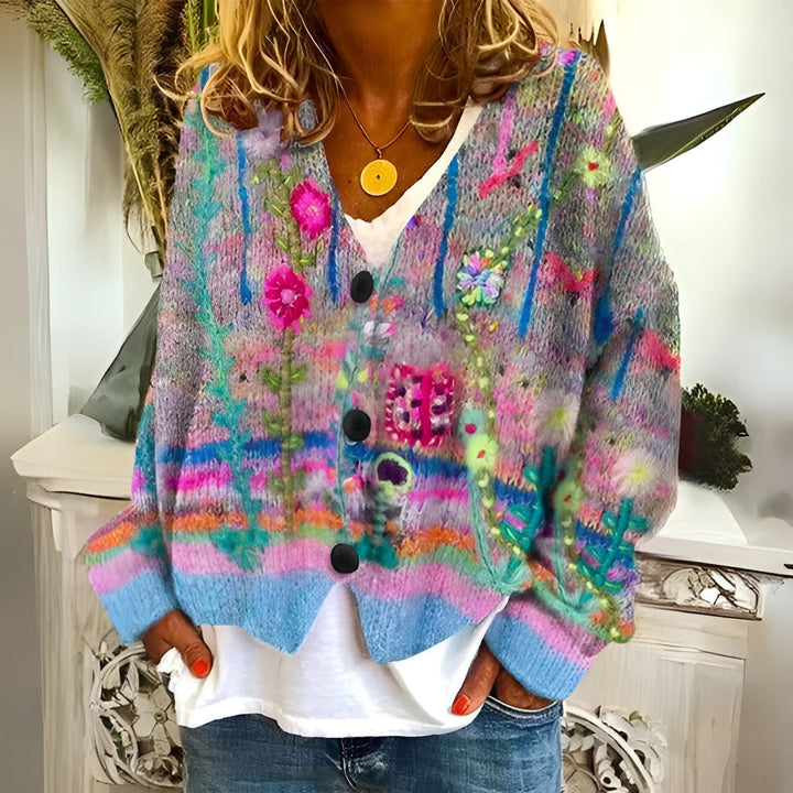 Yanna – Bohemian Women’s Floral Cardigan