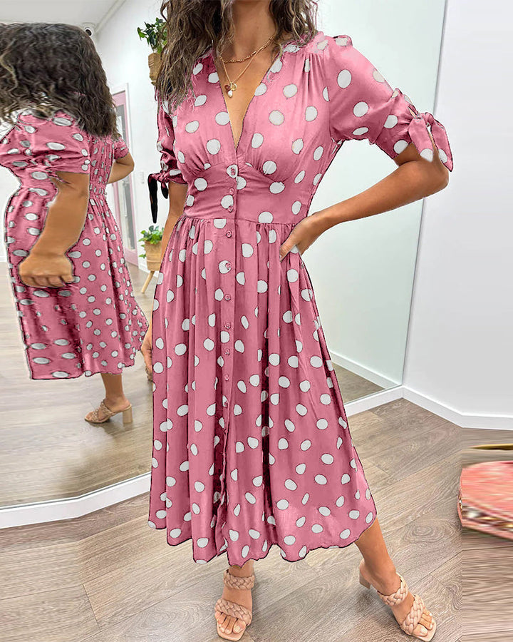 Monique – Women’s Lightweight Polka Dot Dress