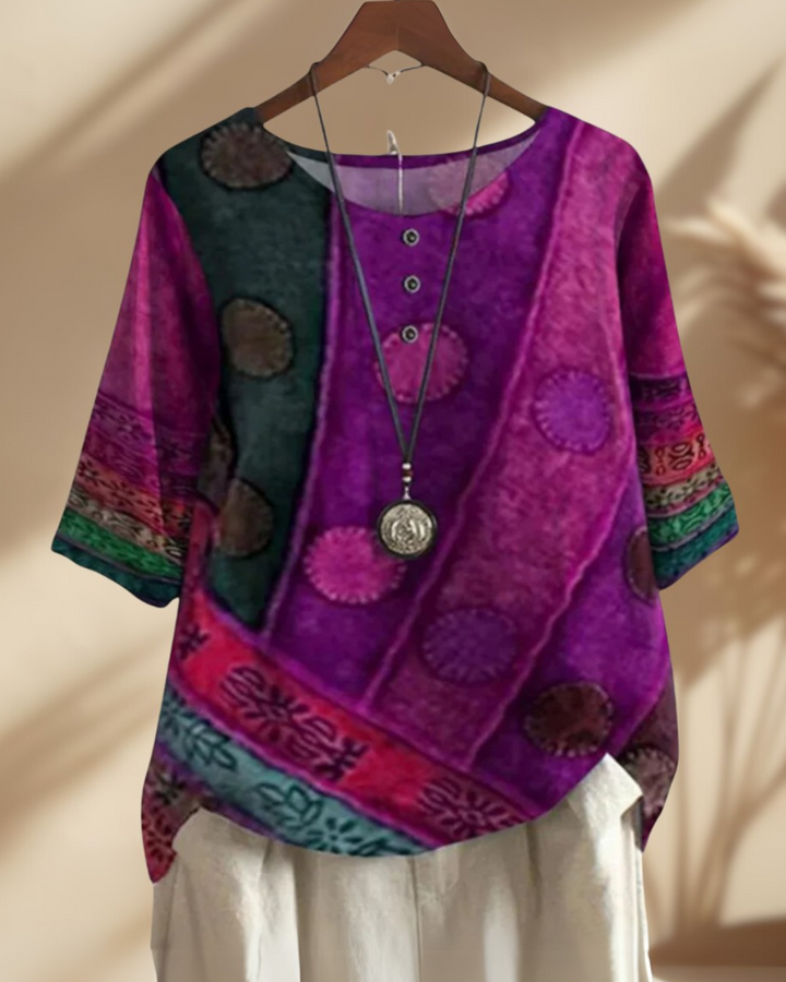 Gina – Women’s Printed Viscose Blouse