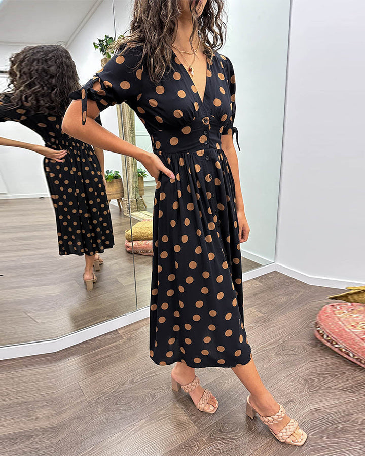 Monique – Women’s Lightweight Polka Dot Dress