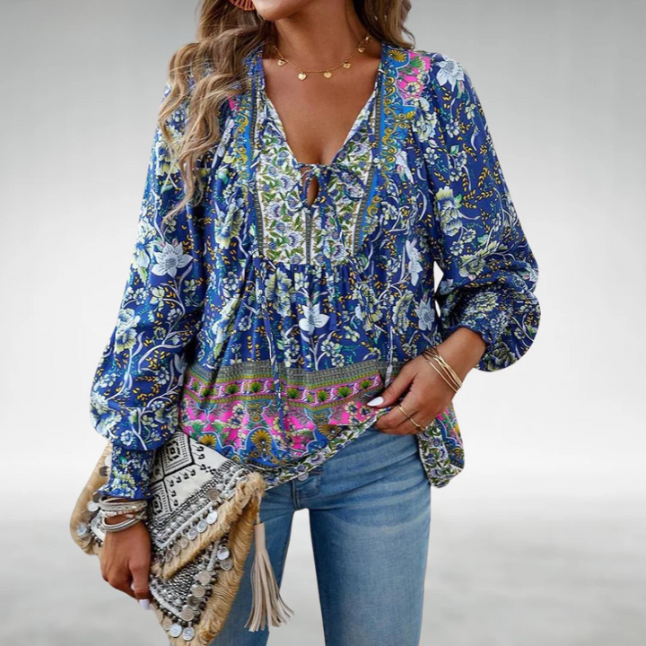 Bella – Boho Floral Women’s Blouse
