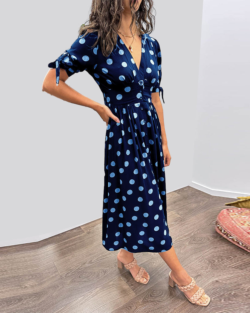 Monique – Women’s Lightweight Polka Dot Dress