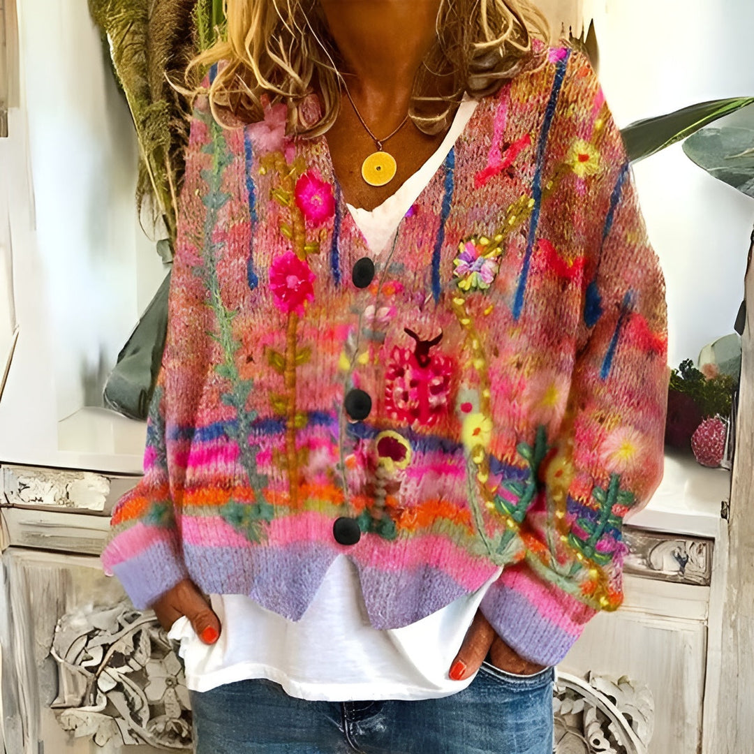 Yanna – Bohemian Women’s Floral Cardigan